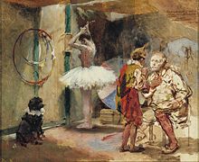 Painting by Venezuelan Arturo Michelena, c. 1891, depicting a backstage area at the circus