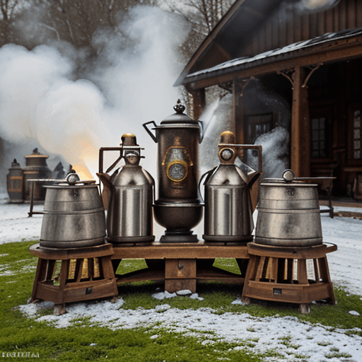 The art of lighting a traditional russian wood-fired samovar