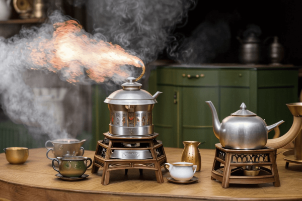 The art of lighting a traditional russian wood-fired samovar