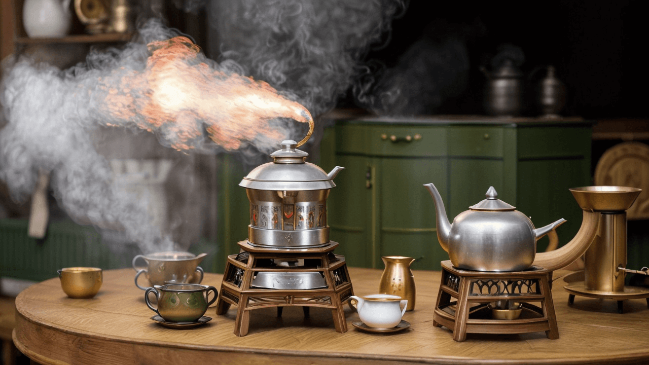 The art of lighting a traditional russian wood-fired samovar